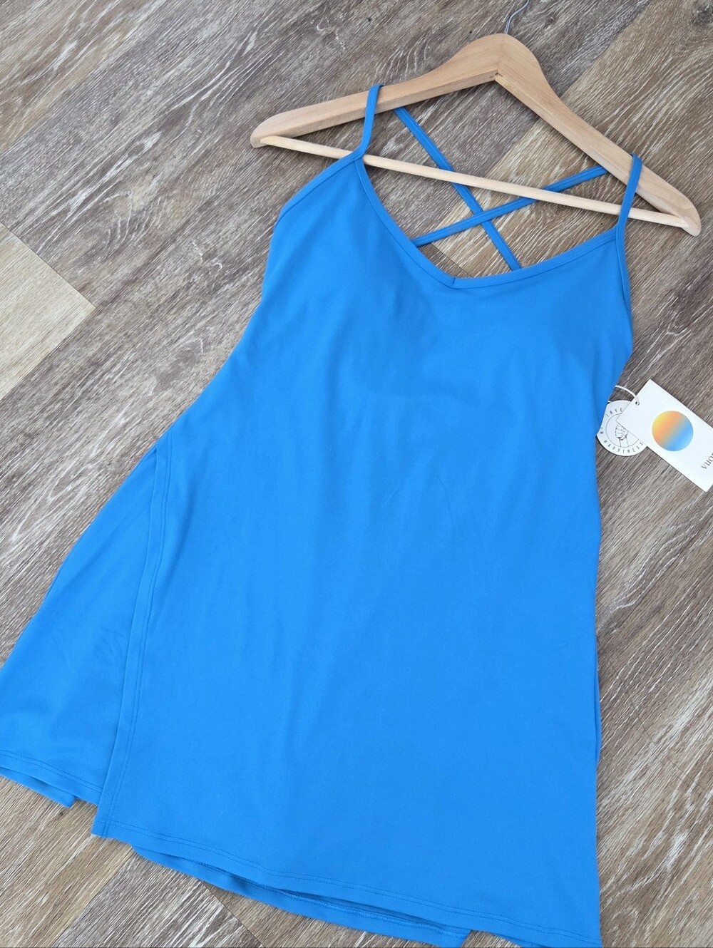 Vuori Solstice Dress Regatta Blue NWT Tennis Prep Casual Strappy PRICE FIRM HTF - Picture 2 of 13
